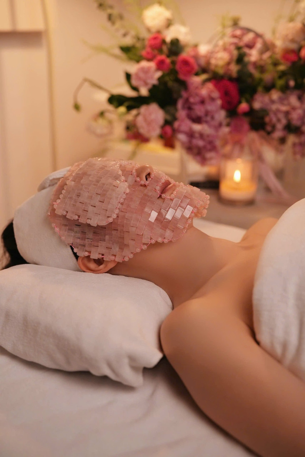 Rose quartz mask