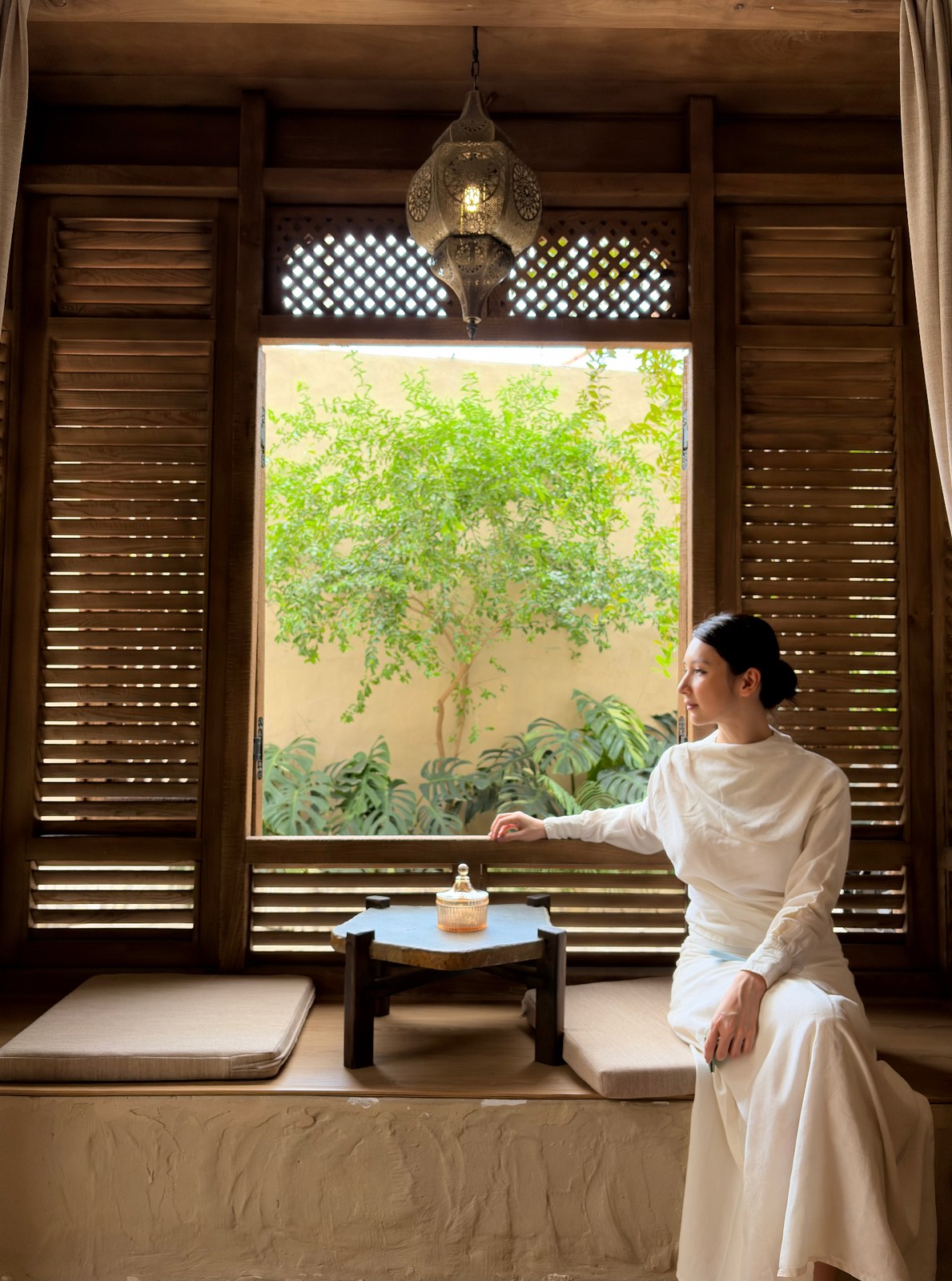Tea nook by the garden window